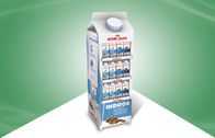 दूध - कार्टन - आकार कार्डबोर्ड डिस्प्ले रैक दूध के लिए तल प्रदर्शन स्टैंड