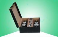 Upscale / नोबल पेपर पैकेजिंग बॉक्स, गोल्डन वेल्वेट इफेक्ट के साथ वाइन वुडन गिफ्ट बॉक्स