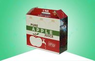 मजबूत नाली के साथ कस्टम नालीदार कागज पैकेजिंग बक्से सेब का रस कंटेनर