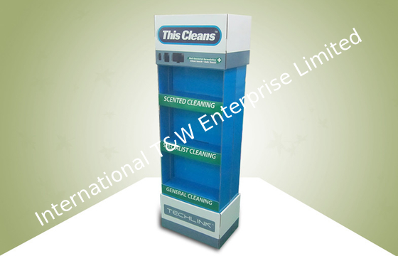 अच्छी कीमत Double Face Show Three Shelf POS Cardboard Displays Sell Cleaning Products ऑनलाइन