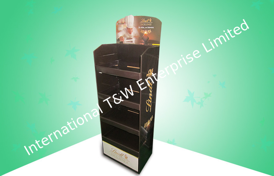 अच्छी कीमत Chocolate Strong Corrugated Display Stand , Shop Retail Display Racks Easy Folding ऑनलाइन