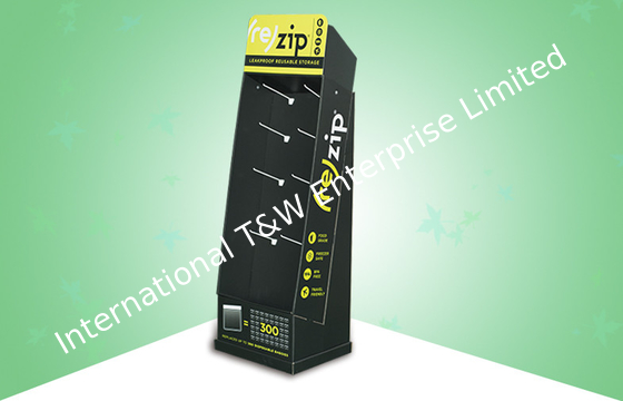 अच्छी कीमत Promoting Corrugated Display Stands , Cardboard Floor Display Stands With Plastic Hook ऑनलाइन