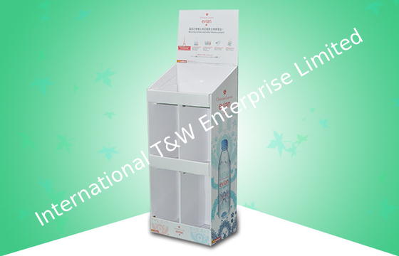 अच्छी कीमत Bottle Pure Water Corrugated Cardboard Floor Display Stands With Strong Design ऑनलाइन