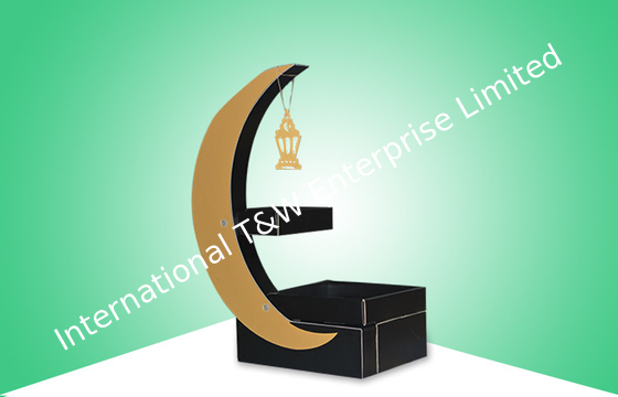 अच्छी कीमत Eye-catching Cardboard Display Moon Shape Model With Shelf for Selling Kids Candy ऑनलाइन