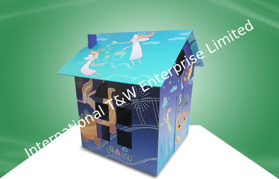 अच्छी कीमत Recyclable Children ' S Cardboard Playhouse , Cardboard Coloring House For Kids ऑनलाइन
