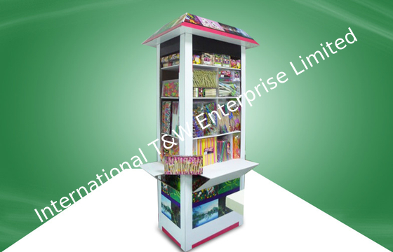 अच्छी कीमत Unique Design House Shape  Cardboard Display Stand Floor  Display For Picnic Items ऑनलाइन