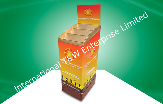 अच्छी कीमत Strong Custom 3 Tier POP Cardboard Dump Bins  UV Coating With 4color CMKY Offset Printing ऑनलाइन