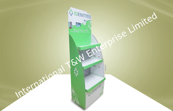 अच्छी कीमत Green Cardboard Display Stands Adjustable Shelves For Health Care Products ऑनलाइन